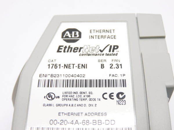 ALLEN BRADLEY 1761-NET-ENI SER. B F/W 2.31 NSMP