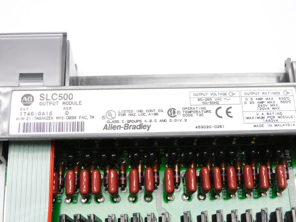 ALLEN BRADLEY 1746-OA16 SER. D (NO DOOR/TERMINAL) NSMP