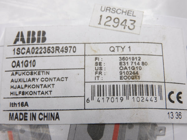 ABB OA1G10 1SCA022353R4970 600VAC 10A NSMP