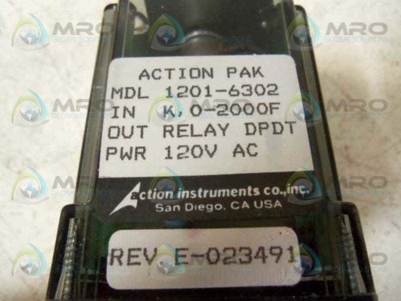 ACTION PAK 1201-6302 RELAY  NSMP