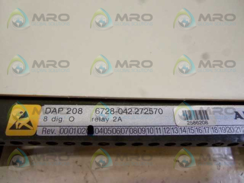 AEG MODICON DAP208 6728-042.272570 DISCRETE OUTPUT RELAY MODULE  NSMP
