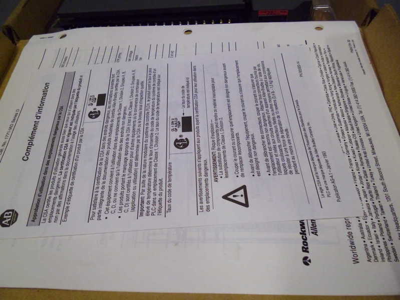 ALLEN BRADLEY 1771-IAD SER. D (REMANUFACTURED)  NSMP