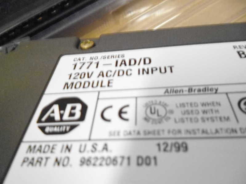 ALLEN BRADLEY 1771-IAD SER. D (REMANUFACTURED)  NSMP