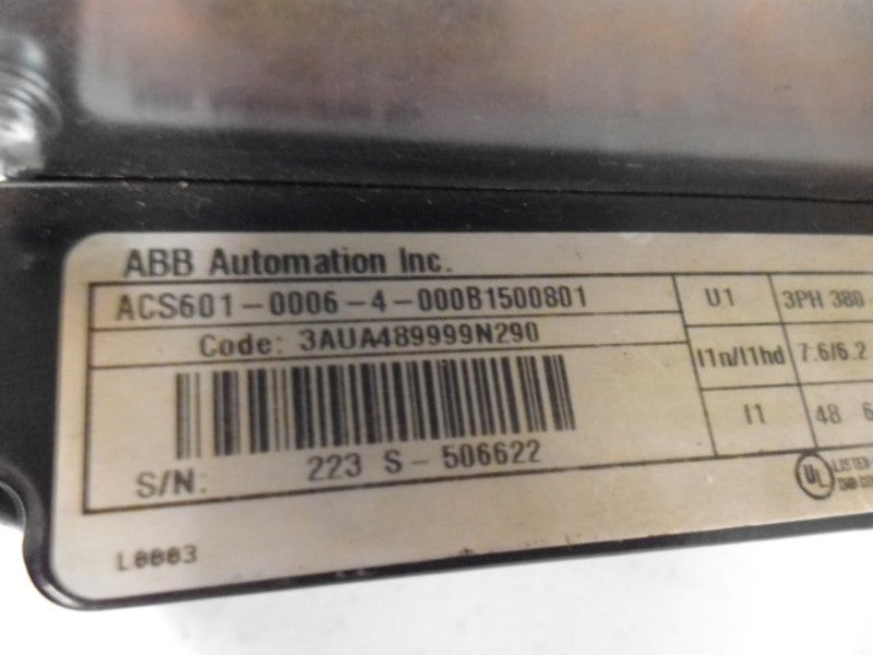 ABB ACS600 AC VARIABLE DRIVE ACS601-0006-4-000B150080  NSNP