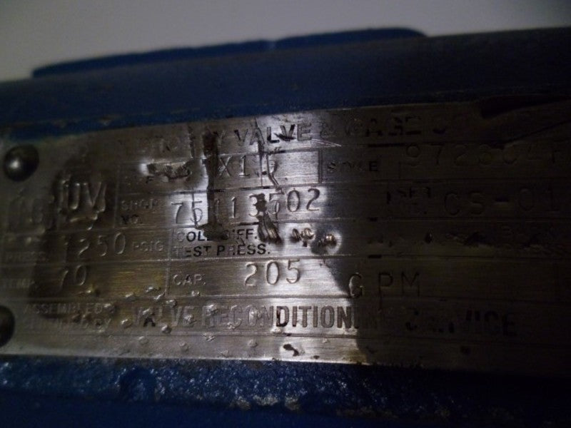 AGC 972604FA VALVE 1.5 x 1.5 75113502 (REPAIRED)  UNMP