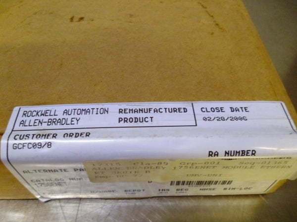 ALLEN BRADLEY 1756-ENET SER. B F/W 2.7 2006 (REMAN)  NSFS