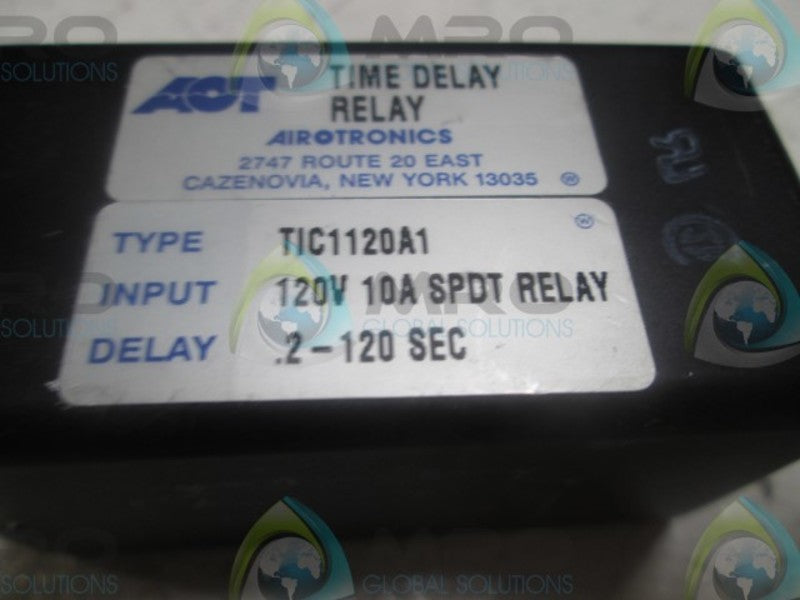 AIROTRONICS TIC1120A1 TIME DELAY RELAY .2-120 SEC.  UNMP