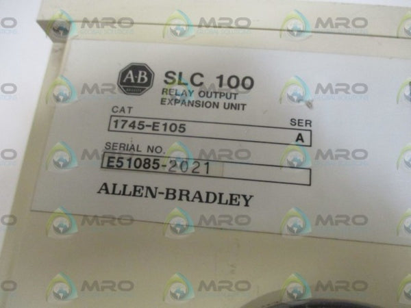 ALLEN BRADLEY 1745-E105 SER.A RELAY OUTPUT EXPANSION UNIT(AS PICTURED)  UNMP