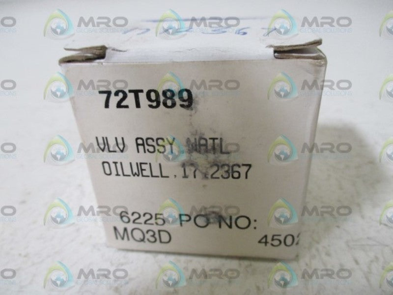 72T989 VALVE ASSEMBY  NSMP