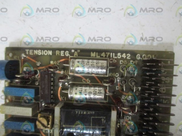 GE ML471L542 G001 CIRCUIT BOARD  UNMP