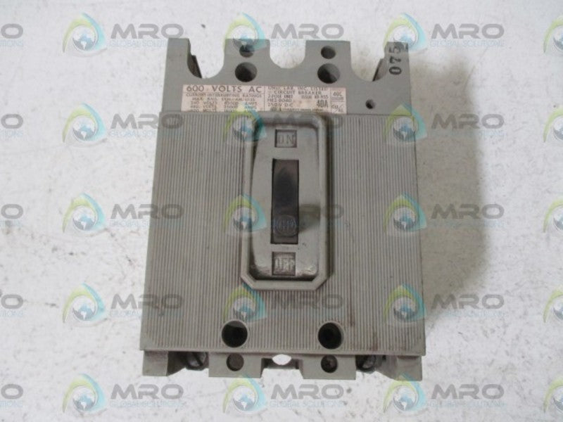 I-T-E HE2-B040 CIRCUIT BREAKER  UNMP