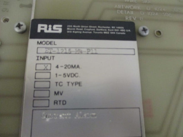 RIS ET-1215-H4-P11 CIRCUIT BOARD  UNMP