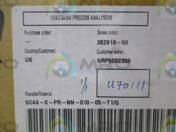 YOKOGAWA SC4A-S-PR-NN-010-05-T1/Q CONDUCTIVITY SENSOR  NSMP