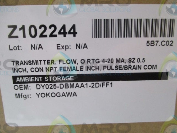 YOKOGAWA DY025-DBMAA1-2D VORTEX FLOWMETER  NSMP