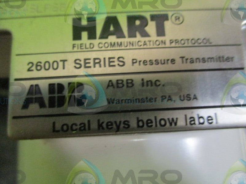 ABB 264DRMSRRRA1E6B5/SR03309 PRESSURE TRANSMITTER  NSNP