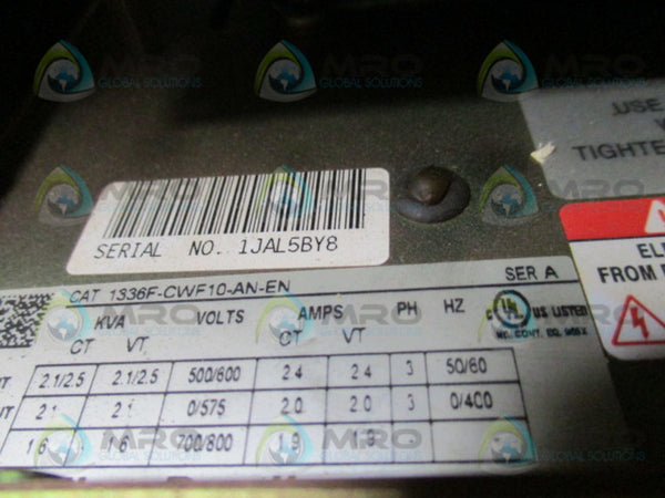 ALLEN BRADLEY 1336F-CWF10-AN-EN SER. A AC DRIVE  NSNP