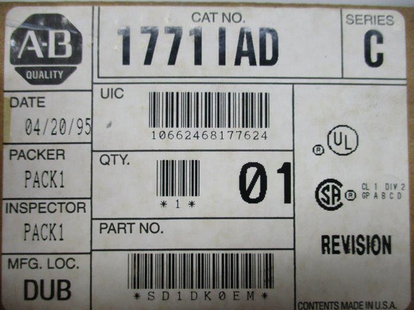 ALLEN BRADLEY 1771-IAD SER. C  NSMP