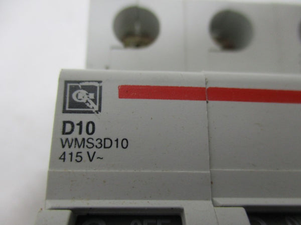 CUTLER HAMMER WMS3D10 CIRCUIT BREAKER 10A 415V  NSMP