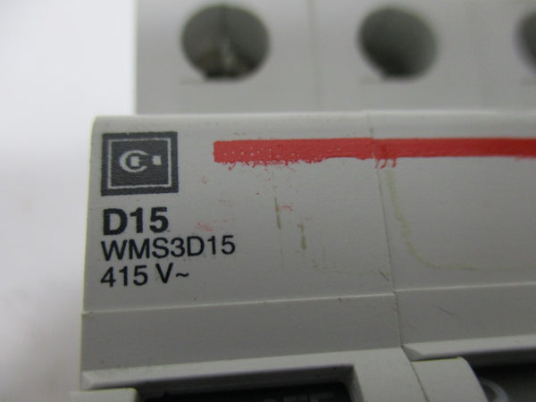 CUTLER HAMMER WMS3D15 CIRCUIT BREAKER 15A 415V  UNMP