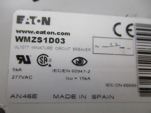 EATON WMZS1D03 CIRCUIT BREAKER 3A 400V  NSNP