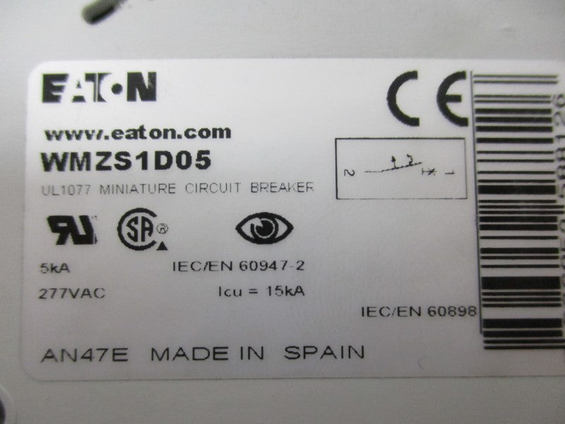EATON WMZS1D05 CIRCUIT BREAKER 5A 400V  UNMP