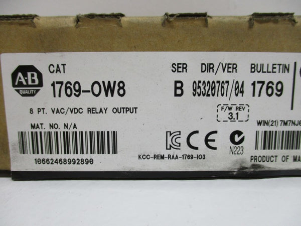ALLEN BRADLEY 1769-OW8 SER. B F/W 3.1 5-265VAC NSMP