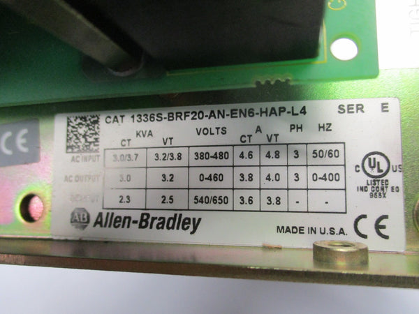 ALLEN BRADLEY 1336S-BRF20-AN-EN SER. E F/W 6.01 REMAN