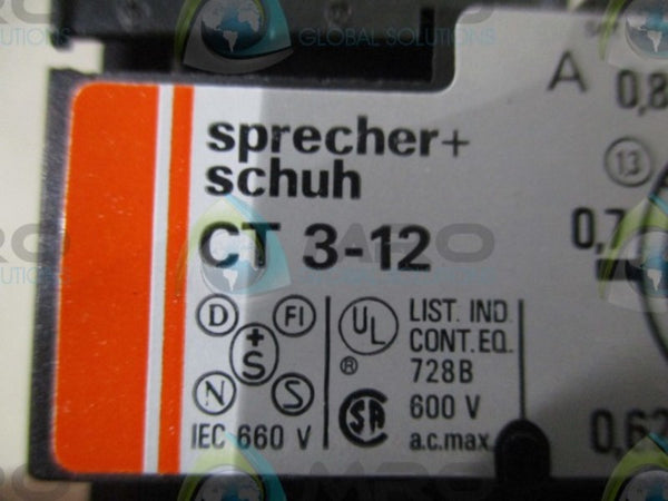 SPRECHER+SCHUH CT3-1.0 OVERLOAD RELAY  NSMP