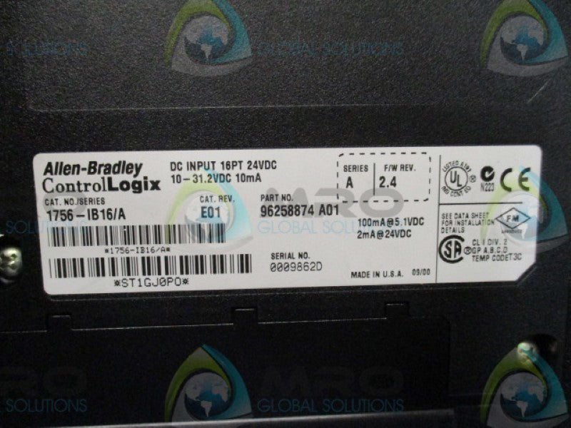 ALLEN BRADLEY 1756-IB16 SER. A F/W: 2.4  NSNP