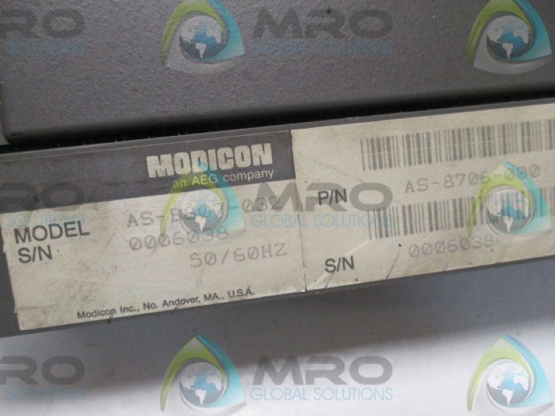 AEG MODICON AS-8706-000 INPUT MODULE 120VAC  UNMP