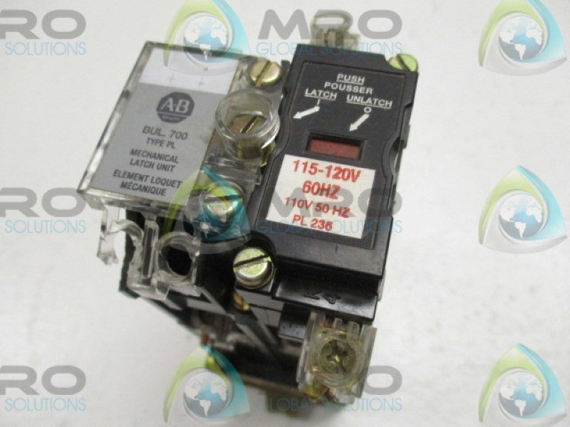 ALLEN BRADLEY 700-PL400A1 SER. D CONTROL RELAY 120VAC  (AS PICTURED)  UNMP