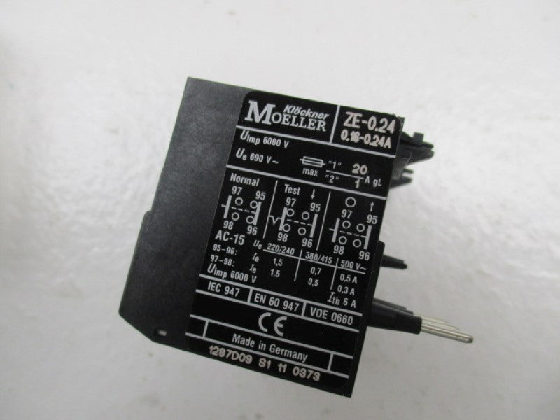 KLOCKNER MOELLER ZE-0,24 OVERLOAD RELAY 0,16-0,24A  NSMP