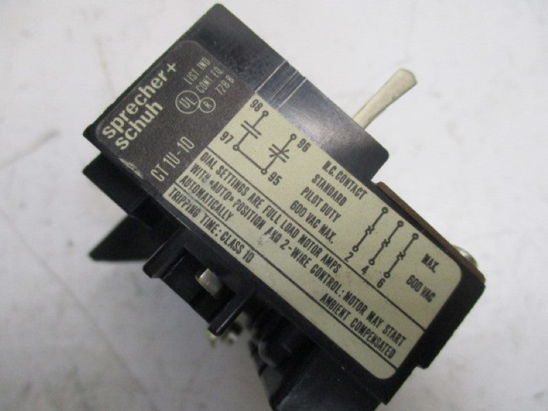 SPRECHNER SCHUH CT1U-10 OVERLOAD RELAY 3,2-4,8A  UNMP