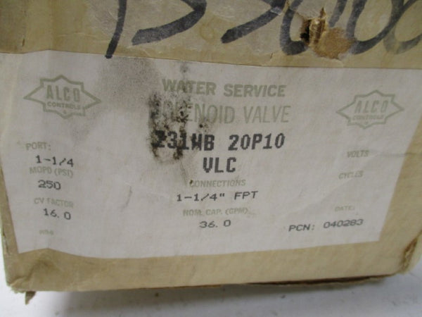 ALCO 231WB20P1 SOLENOIC VALVE 1-1/4"  (AS PICTURED)  NSMP