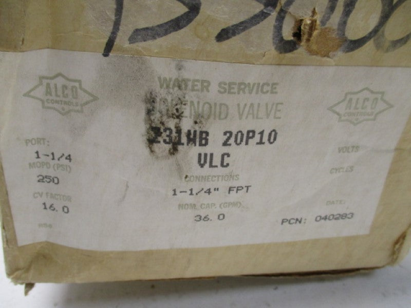ALCO 231WB20P1 SOLENOIC VALVE 1-1/4"  (AS PICTURED)  NSMP