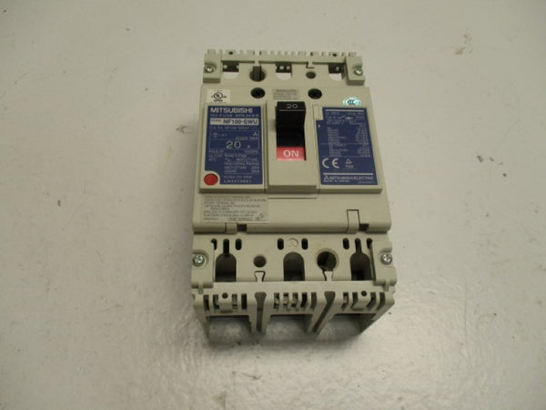 MITSUBISHI NF100-SWU3P20A CIRCUIT BREAKER 3P 20A  NSMP