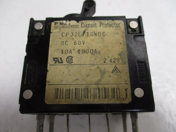 FUJI ELECTRIC CP32E/10WDC CIRCUIT BREAKER 10A 60VDC 1800A  UNMP