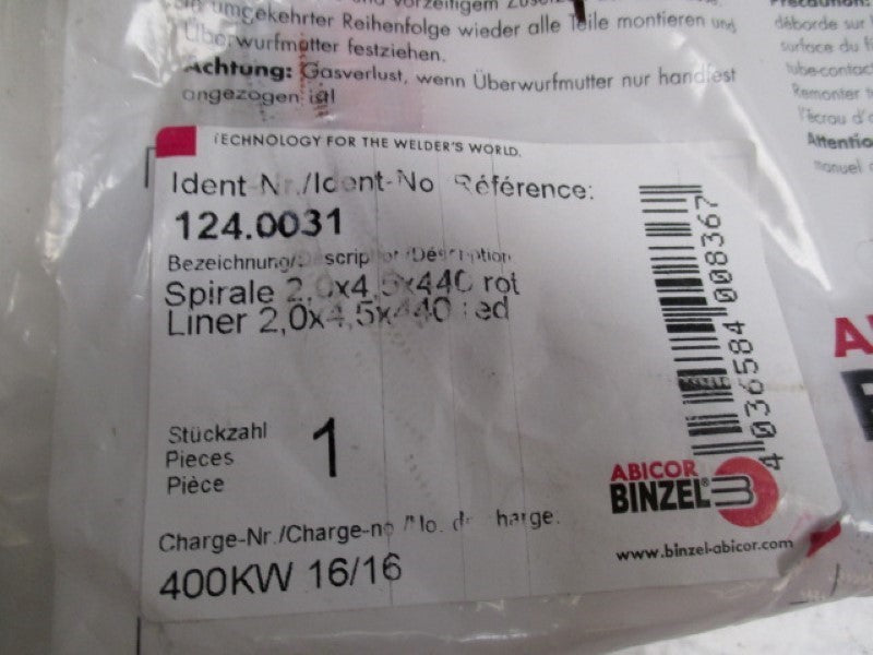 ABICOR BINZEL 124.0031 STEE LINER BINZEL  NSMP