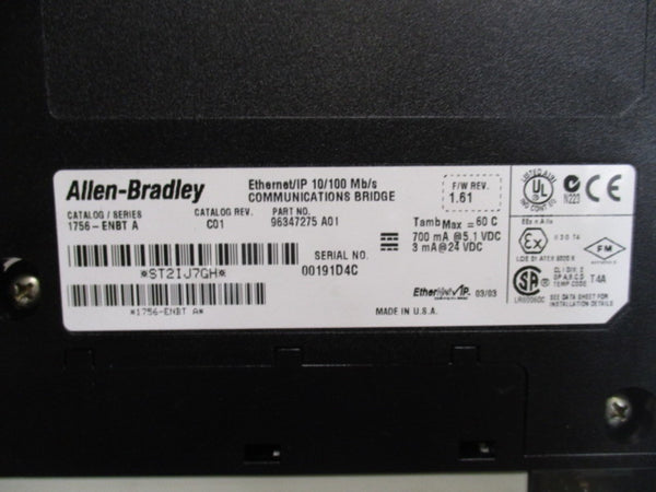 ALLEN BRADLEY 1756-ENBT SER. A F/W 1.61  NSNP