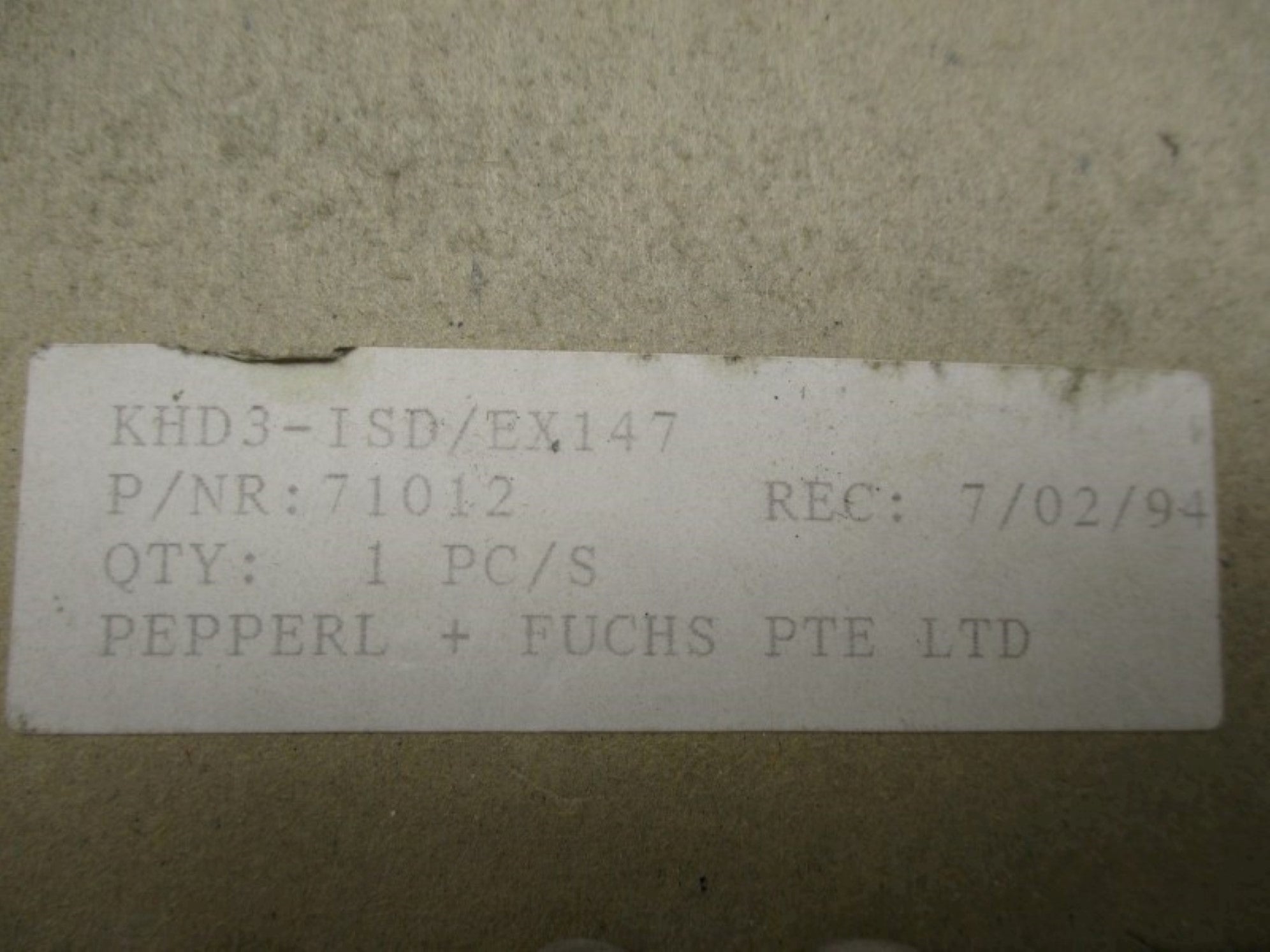 PEPPERL+FUCHS KHD3-ISD/EX147 NSMP