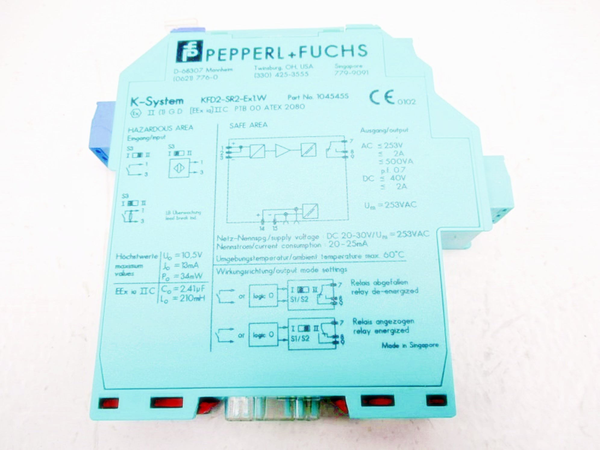PEPPERL+FUCHS KFD2-SR2-EX1.W-Y104545 NSMP