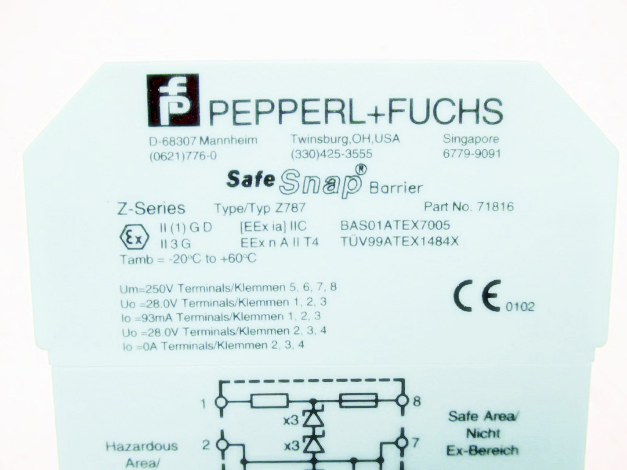 PEPPERL+FUCHS Z787 71816 UNMP
