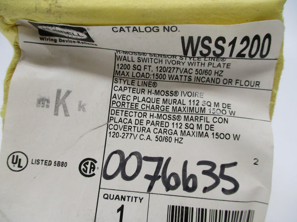 HUBBELL WSS1200 NSMP