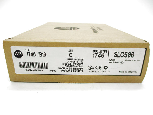 ALLEN BRADLEY 1746-IB16 SER. C 10-30VDC DATE: 2012 NSFS