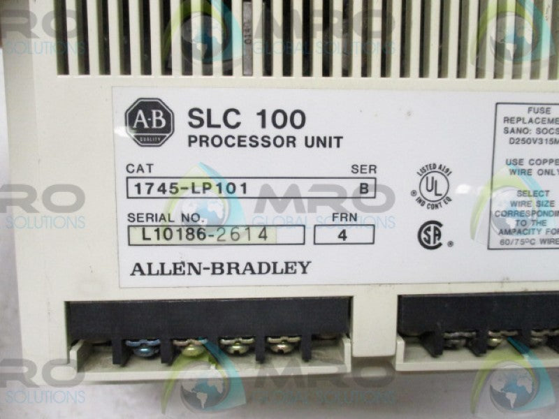 ALLEN BRADLEY 1745-PL101 SER.B F/W 4 PROCESOR UNIT (AS PICTURED) UNMP
