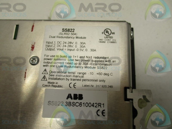 ABB SS822 POWER VOITING UNIT 24VDC NSNP